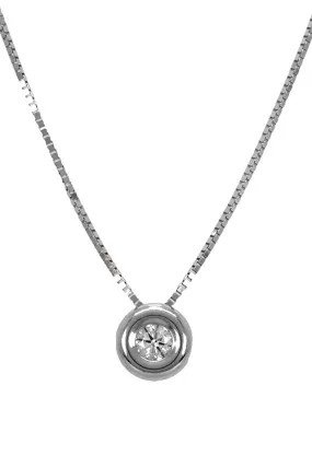 Gargantilla chatón oro blanco 18 Ktes con diamante 095_518878