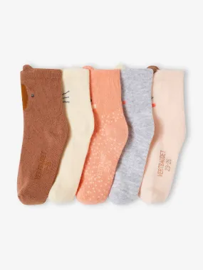 Pack de 5 pares de calcetines animales para bebé